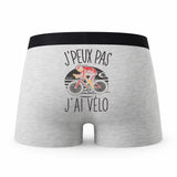 Caleçon Cyclisme Velo - Humour Boxer Gris Idée Cadeau Passion