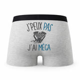 Caleçon Meca Mecanique - Humour Boxer Gris Idée Cadeau Passion