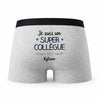 Caleçon Kylian Un Super Collègue - Humour Boxer Gris Idée Cadeau