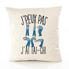 Housse de Coussin Premium Tai chi Version Blanc - Coton Canvas Fairtrade Beige Idée Cadeau Décoration Canapé