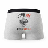 Caleçon Signe Taureau - Humour Boxer Gris Idée Cadeau Passion
