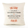 Housse de Coussin Premium Une Diane Aussi géniale - Coton Canvas Fairtrade Beige Idée Cadeau Décoration Canapé