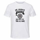 Maillot de Sport Homme Tir A L Arc Sexagenaire - T-Shirt Respirant Polyester Manches Courtes - Cadeau Sportif Anniversaire Noël Fête des Pères