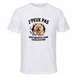Maillot de Sport Homme Chow Chow J'peux Pas - T-Shirt Respirant Polyester Manches Courtes - Cadeau Sportif Anniversaire Noël Fête des Pères