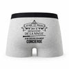 Caleçon Concierge Ministère de la Magie - Humour Boxer Gris Idée Cadeau