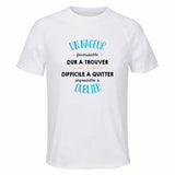 Maillot de Sport Homme pour Un Nageur Formidable Blanc - T-Shirt Respirant Polyester Manches Courtes - Cadeau Sportif Anniversaire Noël Fête des Pères