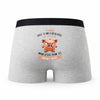 Caleçon Sandra Caractère de Cochon - Humour Boxer Gris Idée Cadeau