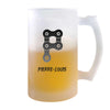 Verre à Bière Pierre-Louis Lettre | Chope de Bière Pinte | Idée Cadeau Prénom Anniversaire Papa Collègue Départ Retraite Noël