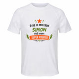 Maillot de Sport Homme Meilleur Simon Super Pouvoir Cadeau Anniversaire Noël Fête des Pères T-Shirt Respirant Polyester