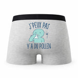 Caleçon Pollen - Humour Boxer Gris Idée Cadeau Passion