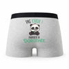 Caleçon Dorothee Pas Touche Panda - Humour Boxer Gris Idée Cadeau