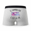 Caleçon Camping Car - Humour Boxer Gris Passion Idée Cadeau