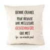 Housse de Coussin Premium Gestionnaire ça n'existe Pas - Coton Canvas Fairtrade Beige Idée Cadeau Décoration Canapé