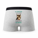 Caleçon Ce Chercheur Le Plus Chouette - Humour Boxer Gris Idée Cadeau