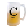 Verre à Bière Charlie Lettre Chic | Chope de Bière Pinte | Idée Cadeau Prénom Anniversaire Papa Collègue Départ Retraite Noël
