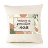 Housse de Coussin Femme Auxiliaire de puériculture Adorée Design Graphique déco Salon canapé Chambre Cadeau Femme Anniversaire noël Coussin décoratif Motif Floral