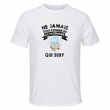 Maillot de Sport Homme Surf Octogenaire - T-Shirt Respirant Polyester Manches Courtes - Cadeau Sportif Anniversaire Noël Fête des Pères