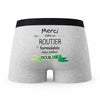 Caleçon Merci Routier Inoubliable - Humour Boxer Gris Idée Cadeau