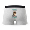 Caleçon Dominique la Plus Chouette - Humour Boxer Gris Idée Cadeau