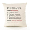 Housse de Coussin Premium Constance Définition - Coton Canvas Fairtrade Beige Idée Cadeau Décoration Canapé