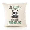 Housse de Coussin Premium Josseline Pas Touche Panda - Coton Canvas Fairtrade Beige Idée Cadeau Décoration Canapé 40x40