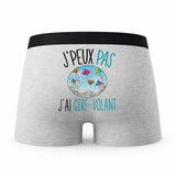 Caleçon Cerf Volant - Humour Boxer Gris Idée Cadeau Passion