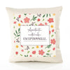 Housse de Coussin Femme Assistante Maternelle exceptionnelle Motif Floral déco Salon canapé Chambre Cadeau Femme Anniversaire noël Coussin décoratif Motif Floral