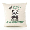 Housse de Coussin Premium Jean-Christophe Pas Touche Panda - Coton Canvas Fairtrade Beige Idée Cadeau Décoration Canapé 40x40