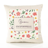 Housse de Coussin Femme Binôme exceptionnelle Motif Floral déco Salon canapé Chambre Cadeau Femme Anniversaire noël Coussin décoratif Motif Floral