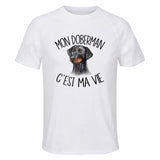 Maillot de Sport Homme Doberman C'est La Vie - T-Shirt Respirant Polyester Manches Courtes - Cadeau Sportif Anniversaire Noël Fête des Pères