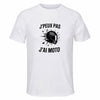 Maillot de Sport Homme Moto J'peux Pas - T-Shirt Respirant Polyester Manches Courtes - Cadeau Sportif Anniversaire Noël Fête des Pères