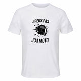 Maillot de Sport Homme Moto J'peux Pas - T-Shirt Respirant Polyester Manches Courtes - Cadeau Sportif Anniversaire Noël Fête des Pères