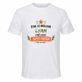 Maillot de Sport Homme Meilleur Lyam Super Pouvoir Cadeau Anniversaire Noël Fête des Pères T-Shirt Respirant Polyester