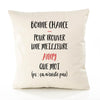 Housse de Coussin Premium Anny ça n'existe Pas - Coton Canvas Fairtrade Beige Idée Cadeau Décoration Canapé
