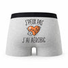 Caleçon Aerobic - Humour Boxer Gris Idée Cadeau Passion