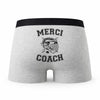 Caleçon Merci Hockey - Humour Boxer Gris Passion Sport Idée Cadeau