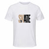 Maillot de Sport Homme Skate Minimaliste - T-Shirt Respirant Polyester Manches Courtes - Cadeau Sportif Anniversaire Noël Fête des Pères