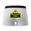 Caleçon Zone Privee De Damien - Humour Boxer Gris Idée Cadeau