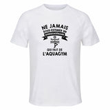 Maillot de Sport Homme Aquagym Quinquagenaire - T-Shirt Respirant Polyester Manches Courtes - Cadeau Sportif Anniversaire Noël Fête des Pères