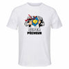 Maillot de Sport Homme Super Pecheur - T-Shirt Respirant Polyester Manches Courtes - Cadeau Sportif Anniversaire Noël Fête des Pères