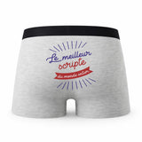 Caleçon Meilleur Scripte du Monde - Humour Boxer Gris Idée Cadeau