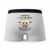 Caleçon Lorenzo Agneau - Humour Boxer Gris Idée Cadeau