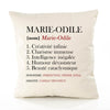 Housse de Coussin Premium Marie-Odile Définition - Coton Canvas Fairtrade Beige Idée Cadeau Décoration Canapé