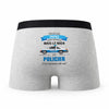 Caleçon Papa Policier - Humour Boxer Gris Idée Cadeau Fête des Pères