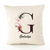 Housse de Coussin Premium Gwladys Lettre - Coton Canvas Fairtrade Beige Idée Cadeau Décoration Canapé 40x40