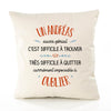Housse de Coussin Premium Un Andréas Aussi génial - Coton Canvas Fairtrade Beige Idée Cadeau Décoration Canapé