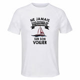 Maillot de Sport Homme Voilier Octogenaire - T-Shirt Respirant Polyester Manches Courtes - Cadeau Sportif Anniversaire Noël Fête des Pères