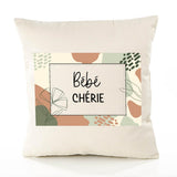 Housse de Coussin Femme Bébé Chérie Design Graphique déco Salon canapé Chambre Cadeau Femme Anniversaire noël Coussin décoratif Motif Floral