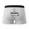 Caleçon Depanneur d'amour - Humour Boxer Gris Idée Cadeau
