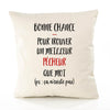 Housse de Coussin Premium Pêcheur ça n'existe Pas Homme - Coton Canvas Fairtrade Beige Idée Cadeau Décoration Canapé